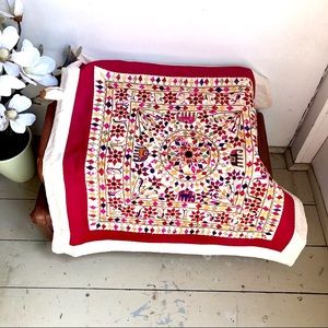 Vintage Indian embroidered handmade tapestry